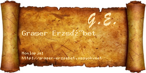 Graser Erzsébet névjegykártya